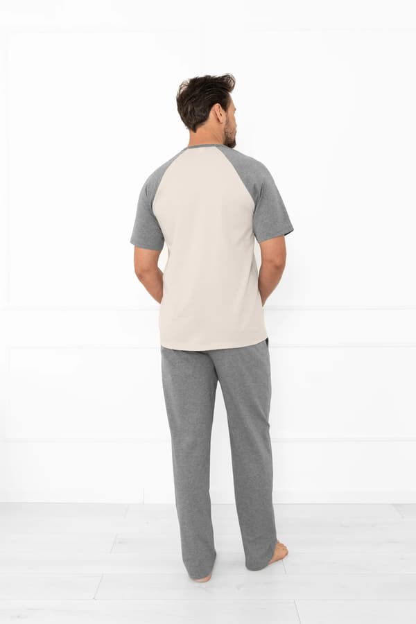 Aleksander herrpyjamas kortärmad, långbyxor L