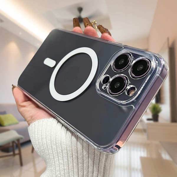Etui til iPhone 15 Pro STØDBAR CLEAR Etui PLECKI + 9H Glas