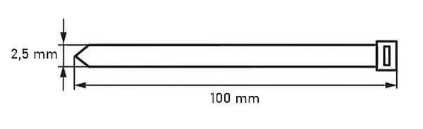 Nippuside Nippuside 2,5x100mm Läpinäkyvä 25 kpl