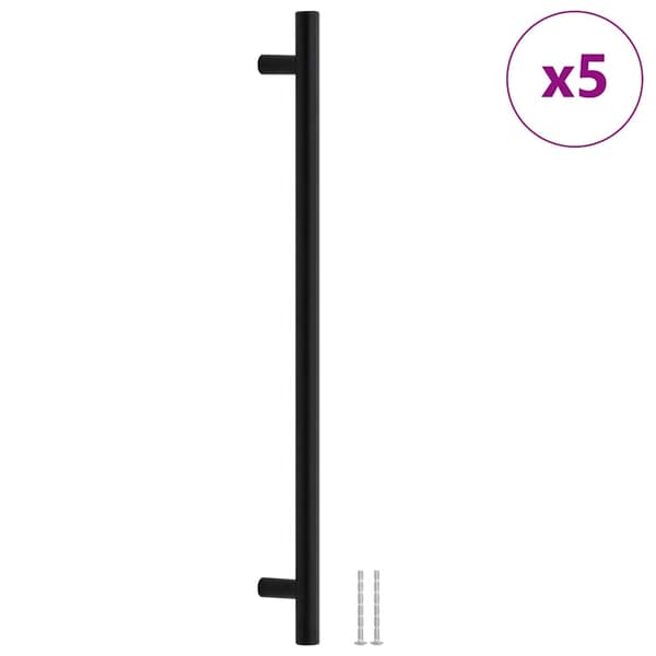 vidaXL skabsgreb, 5 stk., sort, 320 mm, rustfrit stål