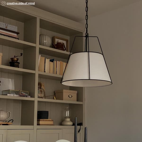 AMBER sort linnedlampe