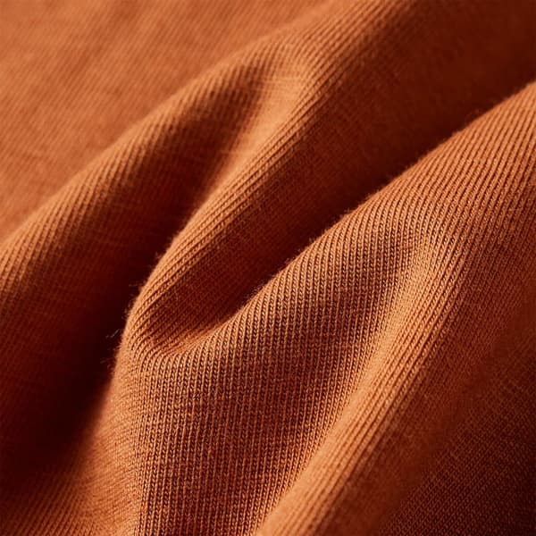 Børne langærmet T-shirt, cognac, 92