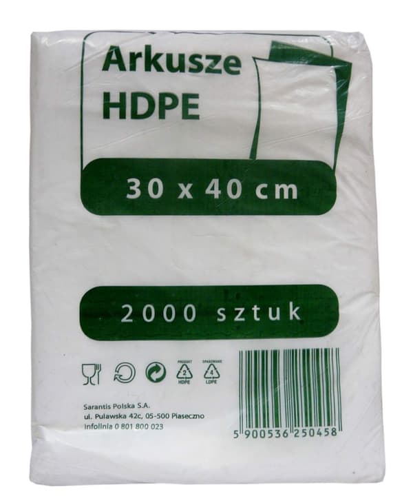 HDPE-ark 30x40cm 2000 st