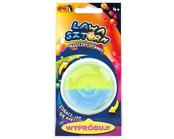 Lavastorm. Magisk spinner gul og blå