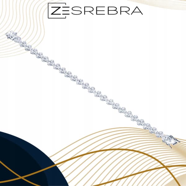 Elegant silverarmband med zirkoner