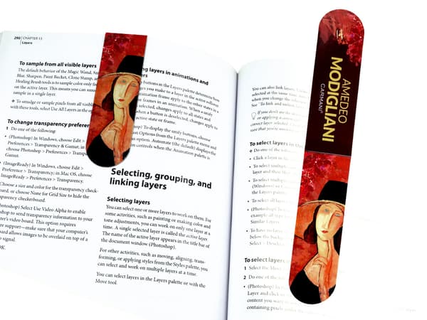 Magnetisk bogmærke - A. Modigliani, Kvinde med hat (CARMANI)