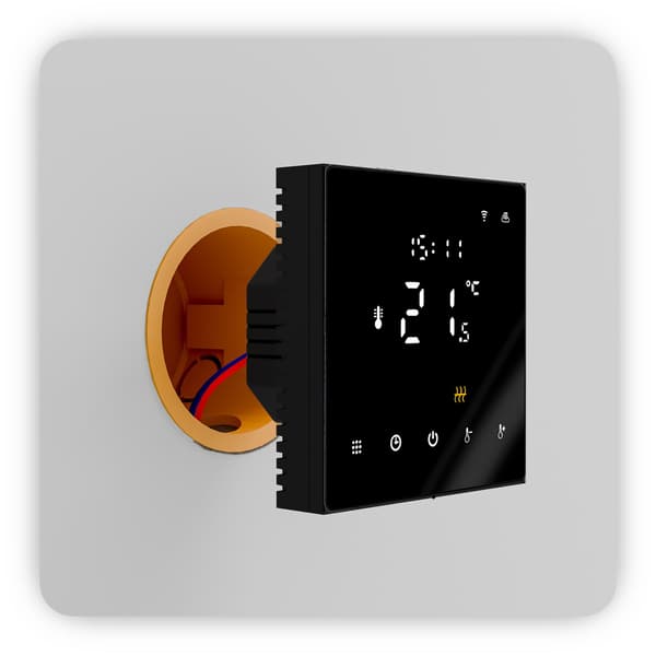 Tuya PRO3 WiFi-huonetermostaatti musta