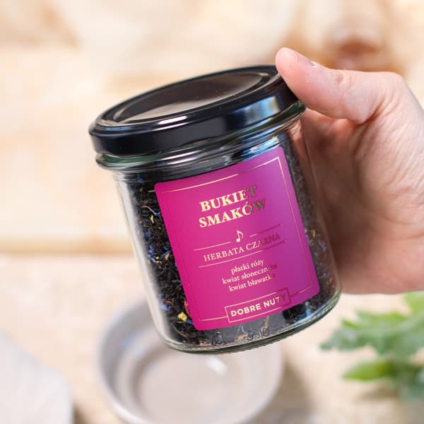 EN BUKET AF SMAGSSTOFFER - SORT TE - GODE NOTER 60G