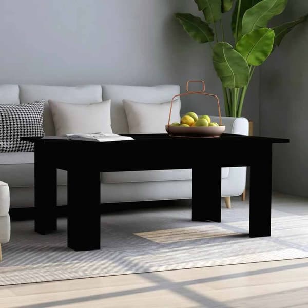 vidaXL sofabord, sort, 100x60x42cm, spånplade