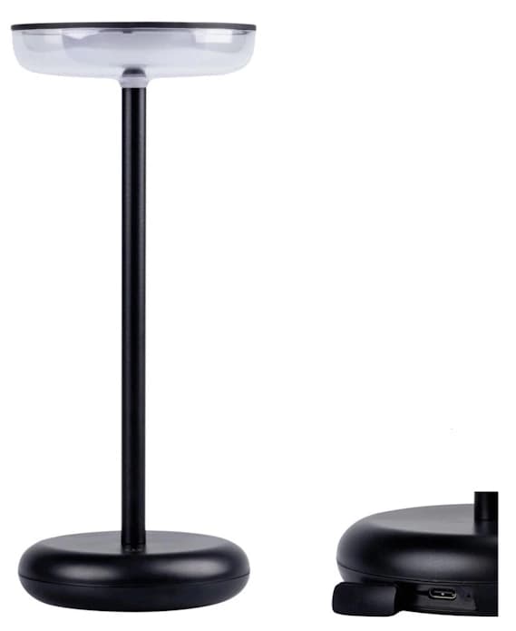 Kanlux Trådløs LED Bordlampe Hermetisk 3000K Sort