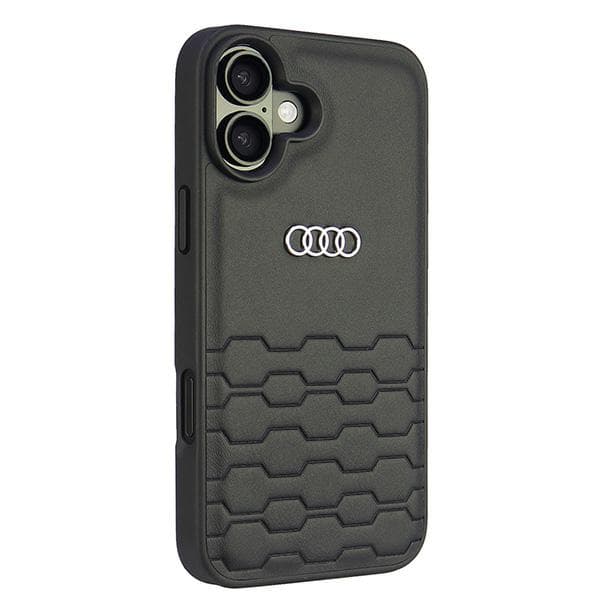 Audi Syntetiskt Läderfodral till iPhone 16 Plus, Svart