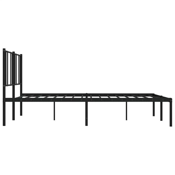 vidaXL metalsengestel med hovedgærde sort 193x203 cm