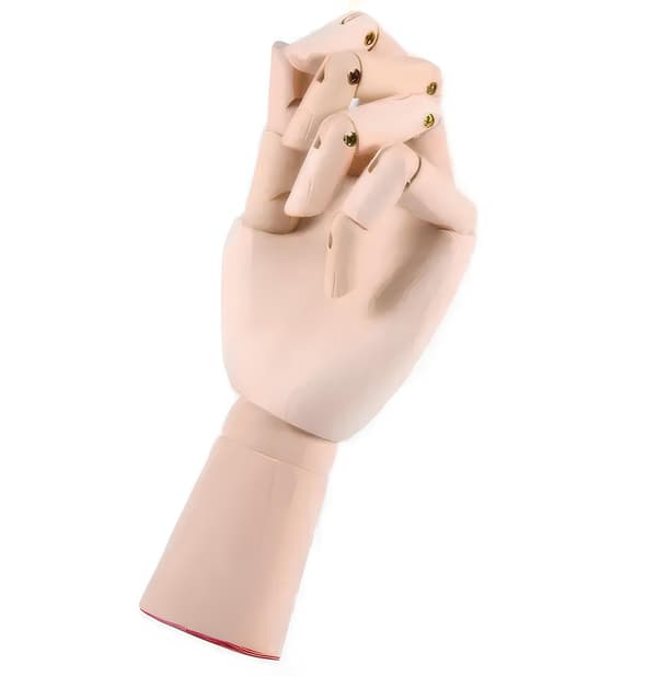 Träskyltdocka Hand 25 cm Dam Konstnärlig Ritmodell RESTEQ