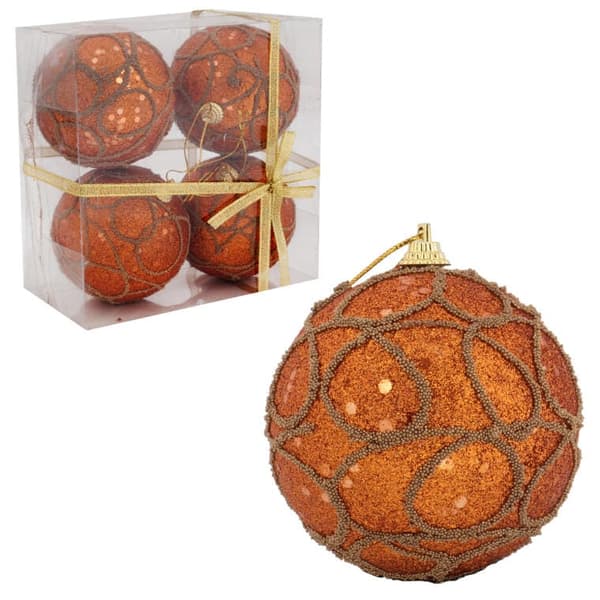 4 kpl styroksipalloja, 6 cm, oranssit