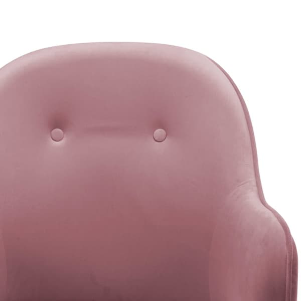 vidaXL Gungstol, rosa, klädd i sammet