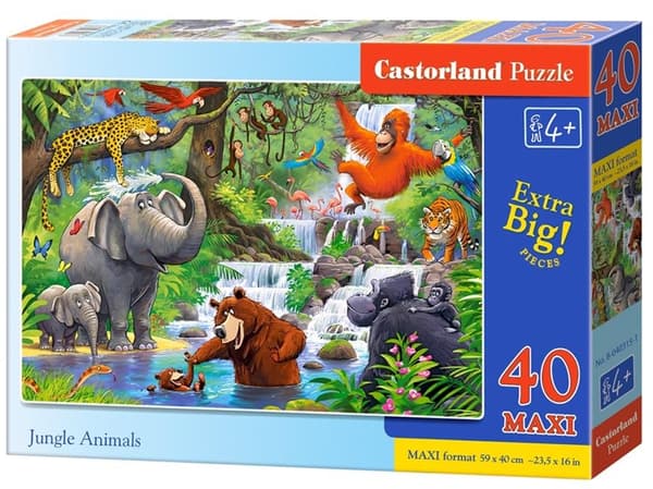 Puslespil 40 maxi - Jungledyr CASTOR