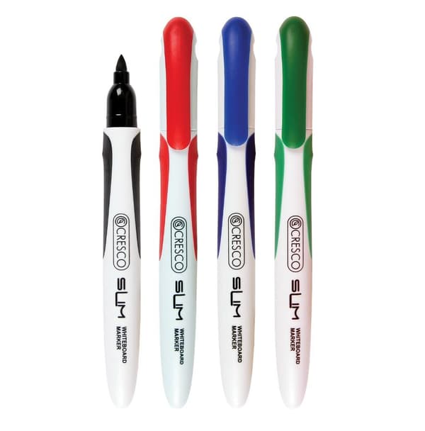 Tynd whiteboardmarker i 4 farver