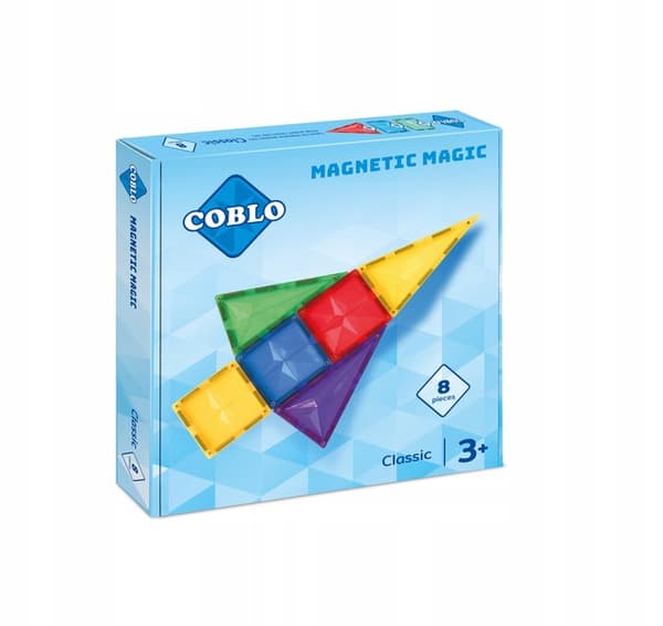COBLO Basic Magnetiske Byggeklodser, 8 stk.