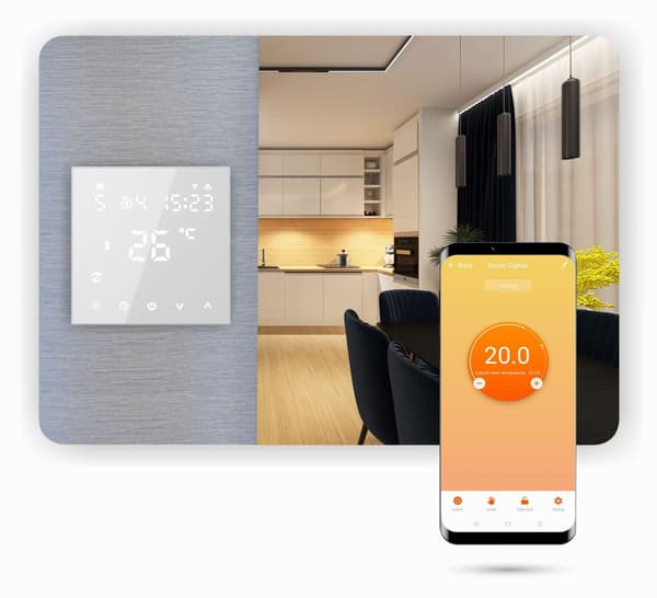 WiFi-huonetermostaatti TUYA 3A Valkoinen PRO2