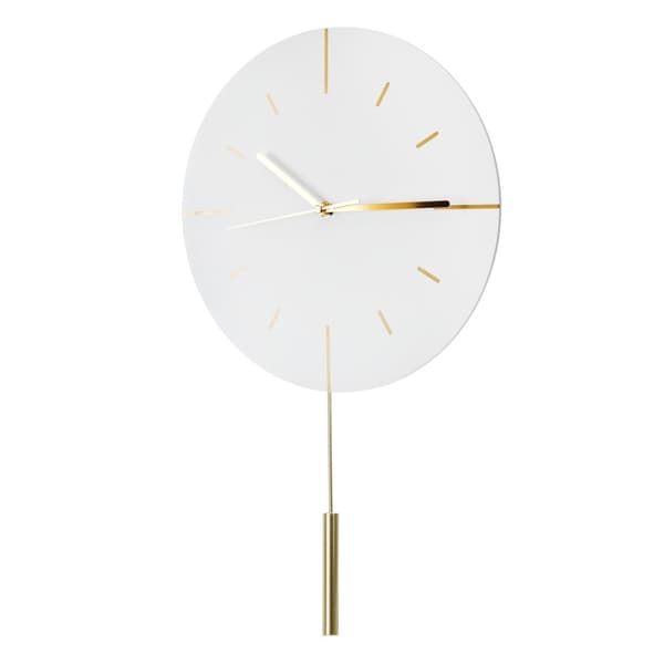 PLATINA VÄGGKLOCKA LARK VIT 30cm [45961] TE