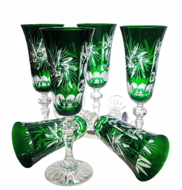 Smaragdkristall champagneglas 150 ml Olive Grinder