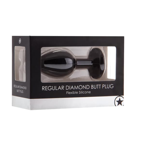 Diamant Analplugg - Vanlig svart