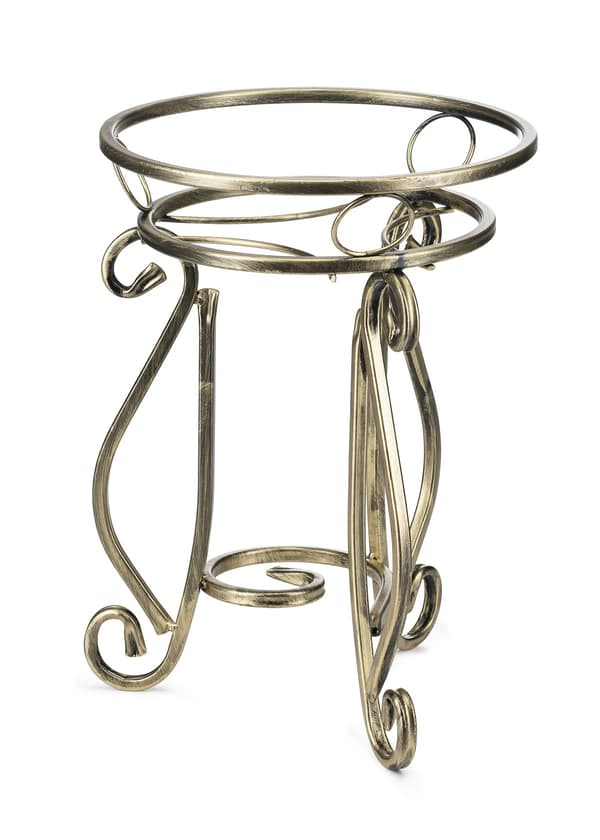 Metallblomställ 37 cm GULD