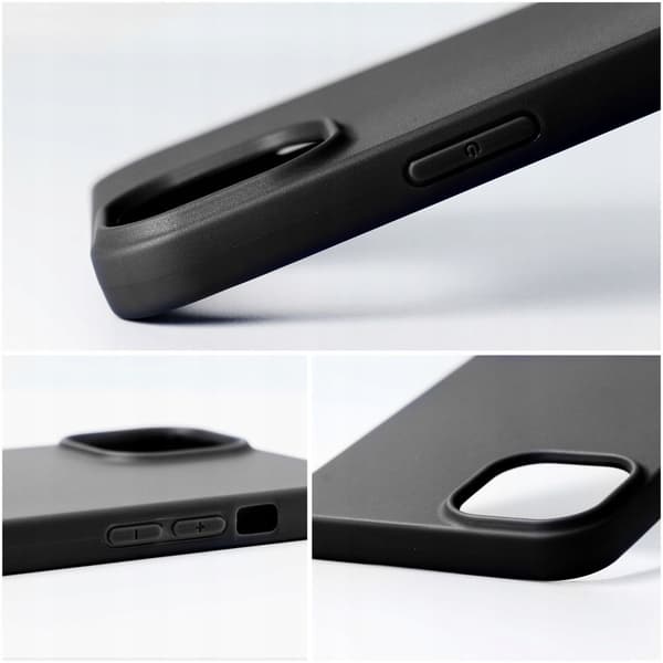 Etui til iPhone 13 Silikone Mat Sort Bagside Slim + 9H Glas