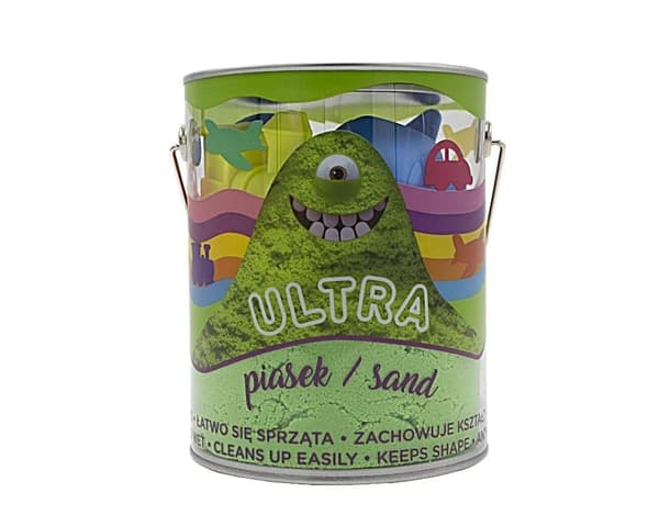 Ultra Sand 900g grön + 4 fordonsformar