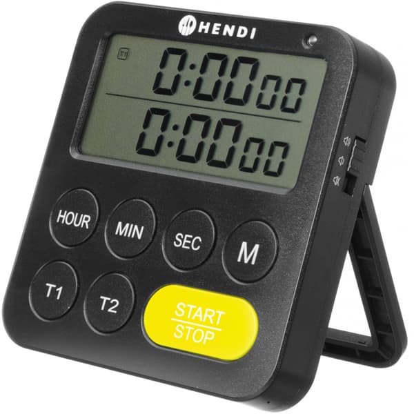 Timer, timer med dubbla intervall, 3 larmlägen upp till 100 min