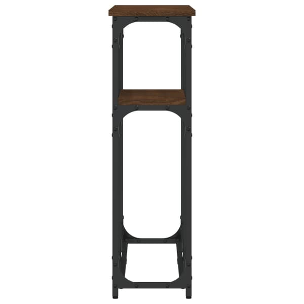 vidaXL konsolbord brunt egetræ 90x22,5x75 cm