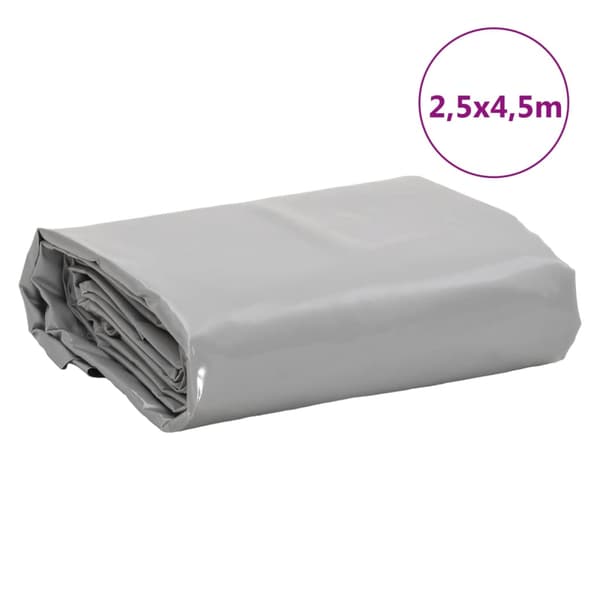vidaXL Pressu, harmaa, 2,5x4,5 m, 600 g/m²