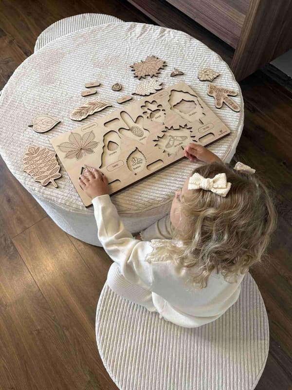 Modulaarinen beige sametti leikkirahi