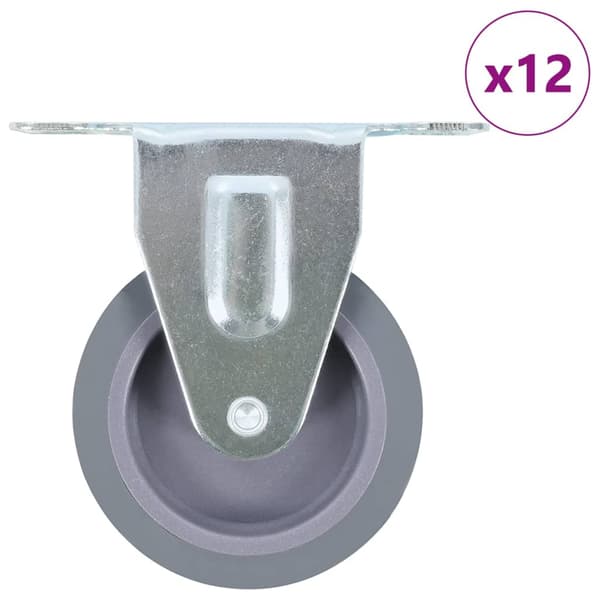 vidaXL 12 kiinteää pyörää, 75 mm