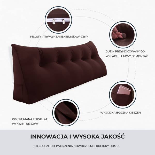 Triangulär kudde - Choklad Triangulär kudde - Choklad 200 cm
