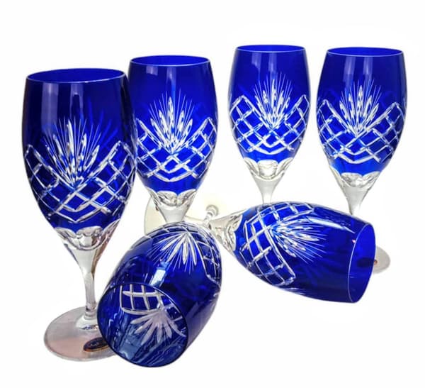 Koboltkrystal ølglas 500 ml ananas