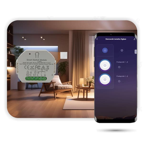 TUYA 2-kanalig Zigbee-belysningsstyrenhet