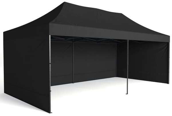 Ekspres shoppingpavillon - 3x6 m - sort