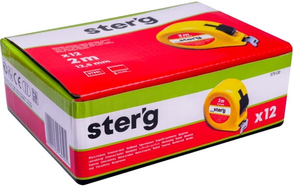 Måttband i stål 2 m, 12,5 mm