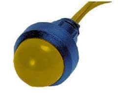 SIMET LED-indikatorlampe 20 mm linse 12-24V gul