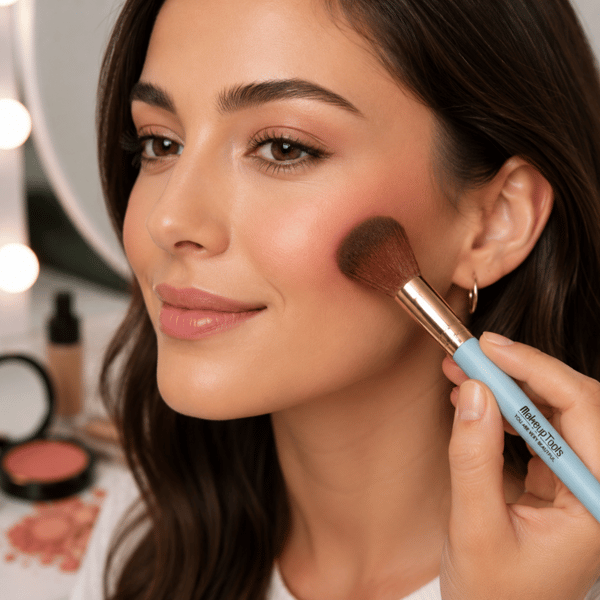 Makeupbørste til blush, bronzer, løs pudder og mineralfoundation
