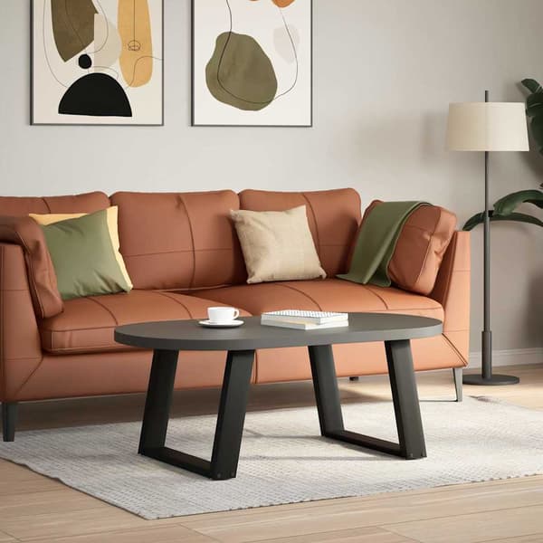 vidaXL sofabordsben, 2 stk., sort, 70x(42-43) cm, stål