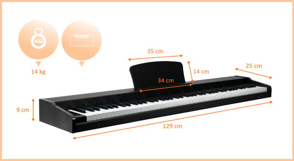 MusicMate MM-P10-B VelvetNote SORT digitalklaver