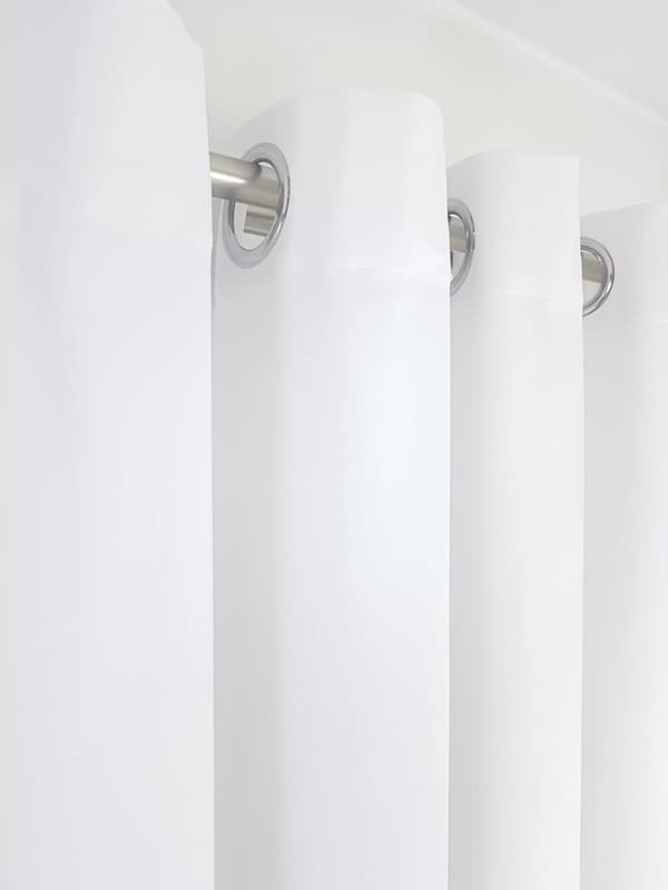 Samettiverho silmukoilla - valkoinen