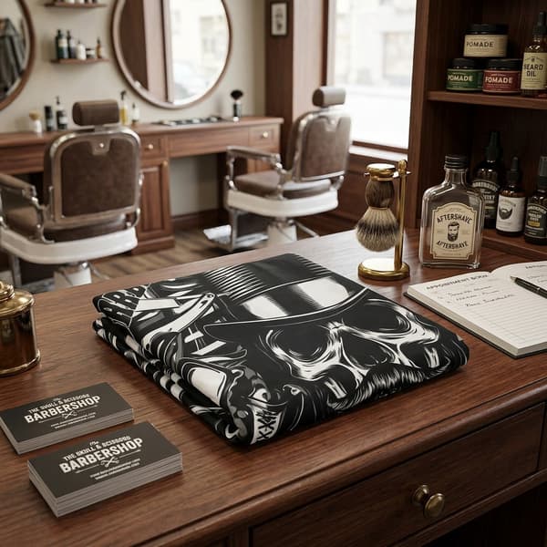Barbermantel för en stor hårsalong
