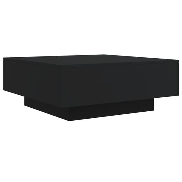 vidaXL sofabord med LED-belysning, sort, 80x80x31 cm