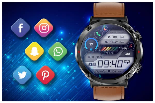 Herr smartklocka GRAVITY GT21-4 - Bluetoothsamtal, Extra rem (sg025d)
