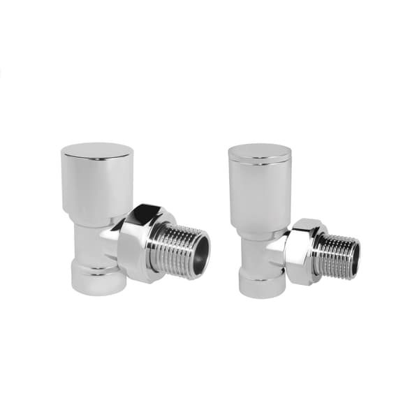 Vinkelradiatorventilsats (regler- och avstängningsventiler), förkromad