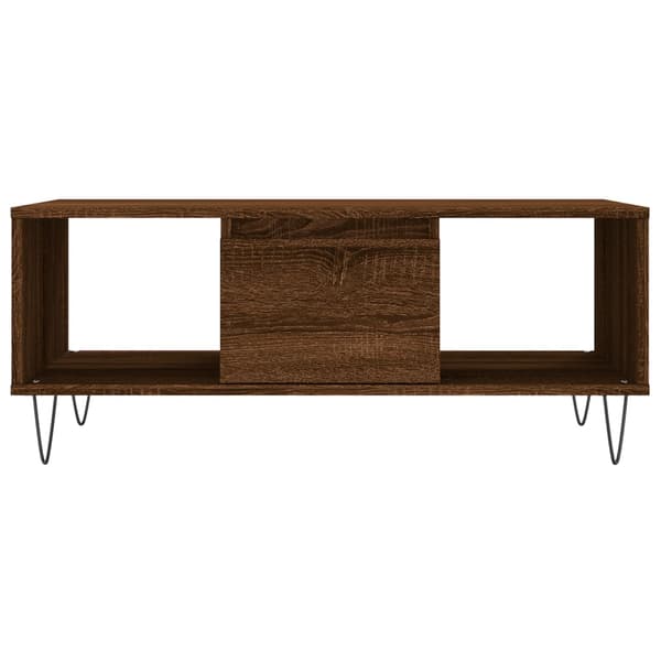 vidaXL sofabord brunt egetræ 90x50x36,5 cm