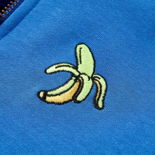 Børnesweatshirt med hætte og lynlås, blå, 92